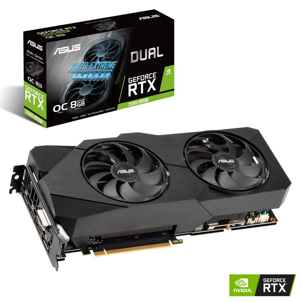 グラフィックボード デュアルファン RTX2060 Amazon | Asus Nvidia RTX2060SデュアルO8G EVO 8GファンGDDR6 DP/HDMI