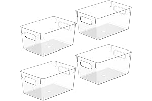 Clear Plastic Storage Bins Hair & Beauty Supply Organizer