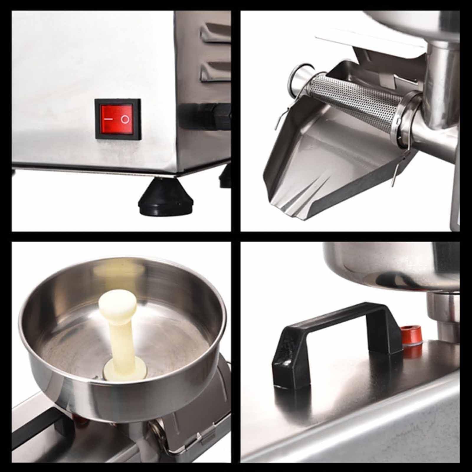Passapomodoro Elettrico Commerciale,Pressa per Alimenti in Acciaio Inossidabile,Professionale Macchina Passata Pomodori Coclea,per Salsa di Pomodoro,Fragole e Mirtilli,110V