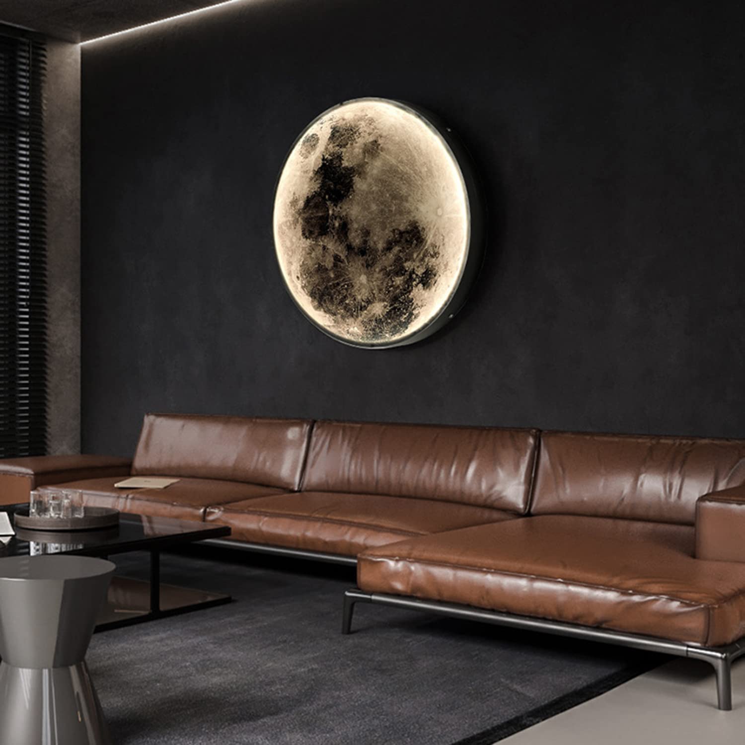Lampa ścienna LED z pilotem zdalnego sterowania, nowoczesny design do dekoracji salonu i przedpokoju