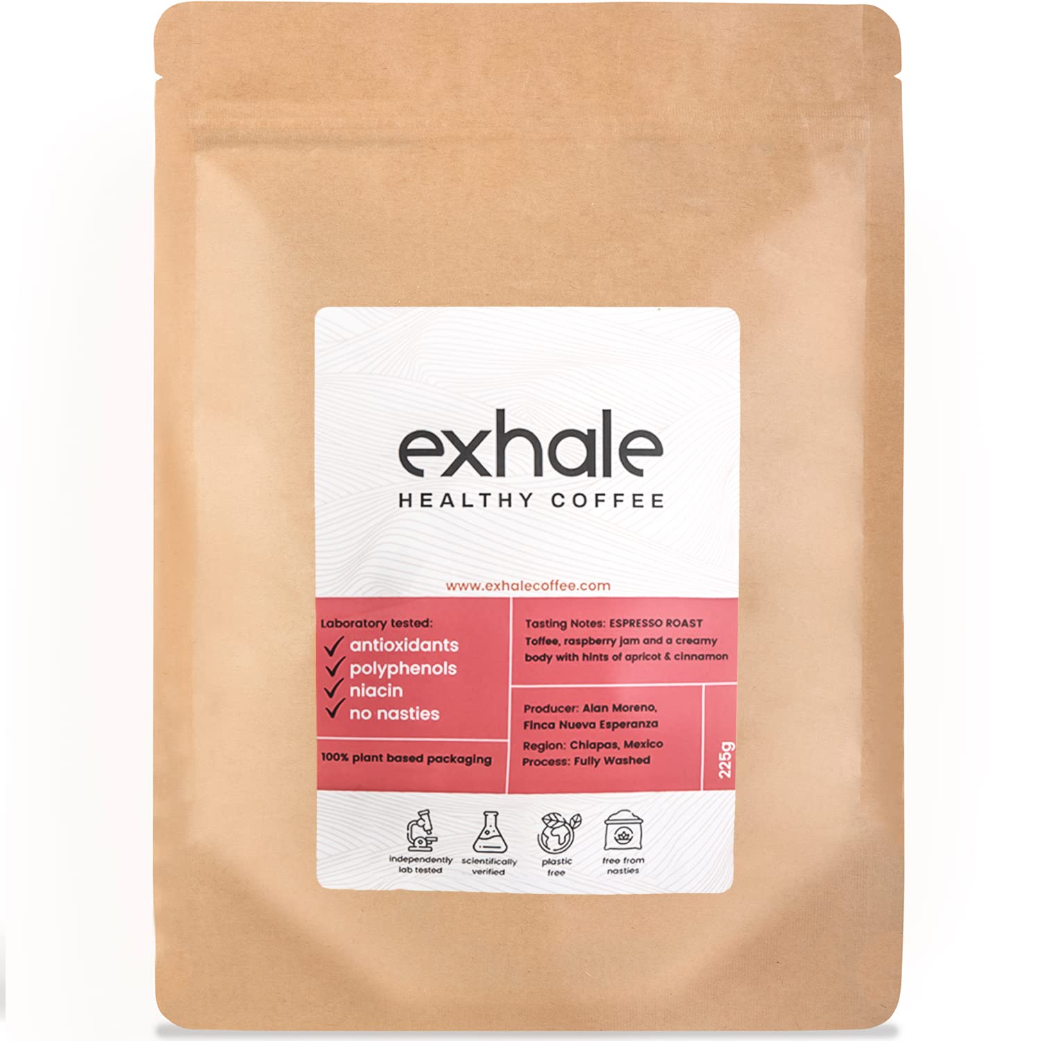 Espresso Medium Ground Coffee for Filter & Cafetiere Roasted Finca