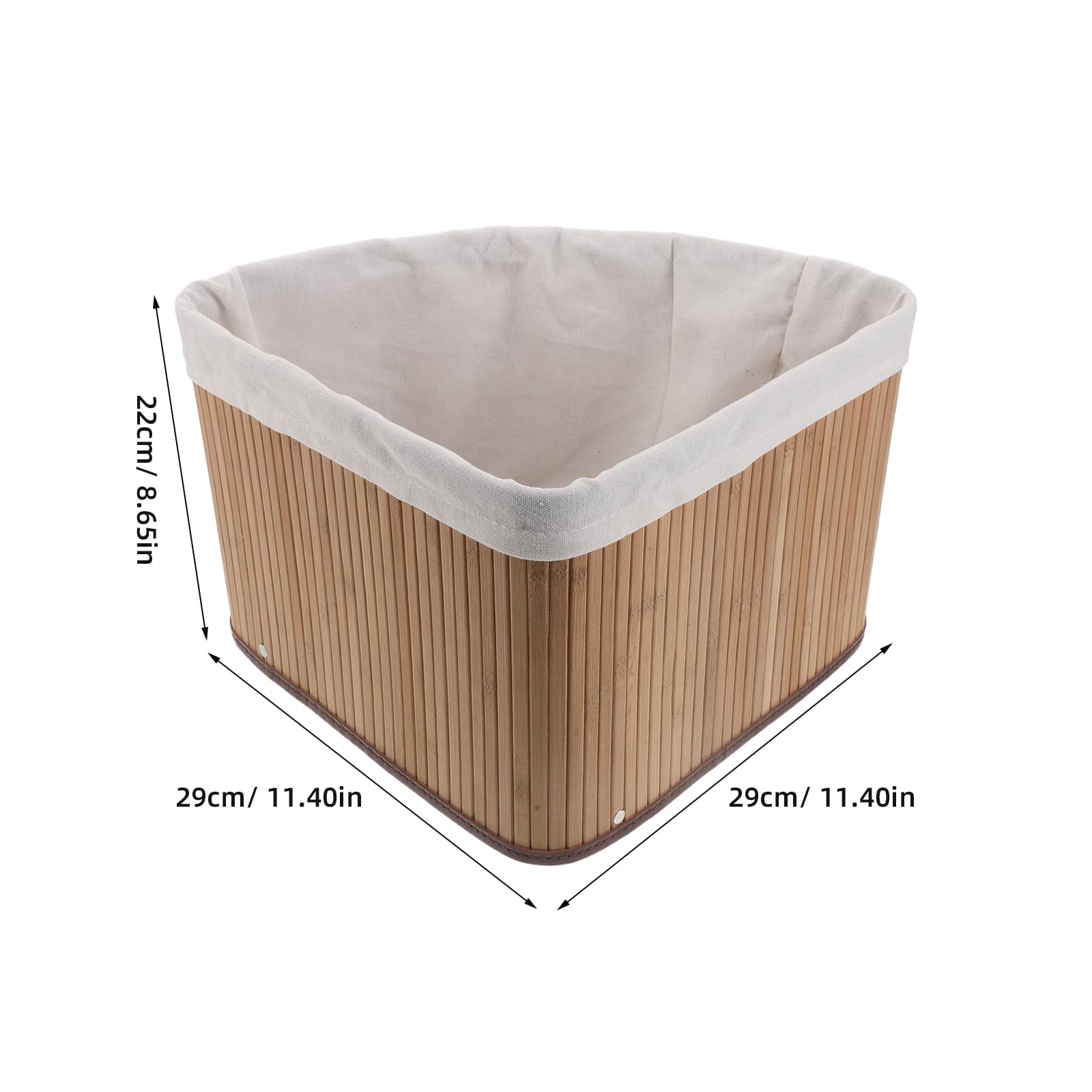 Dreieckiger Handgewebter Aufbewahrungskorb mit Einlage Platzsparender Eckregal Organizer 29 X 22cm für Küche und Haushalt