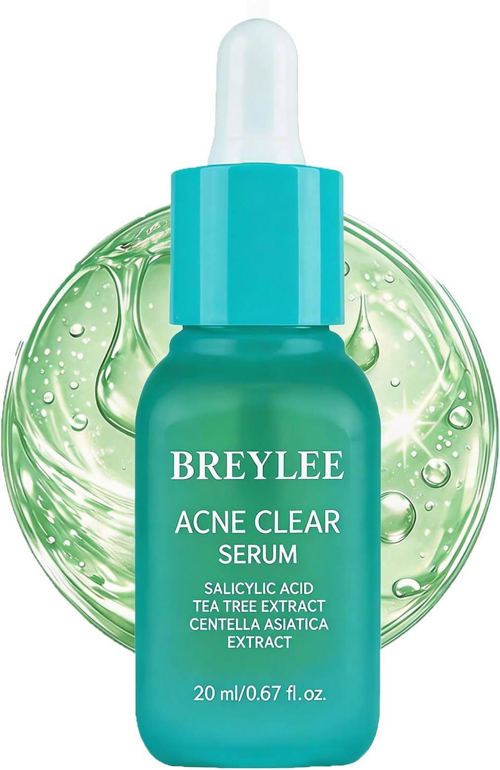 Tea Tree Acne Treatment Serum, Salicylic Acid & Centella Asiatica Serum for Severe Acne, Breakouts, Pimple Remover,Skin Repair (20ml,0.67oz)