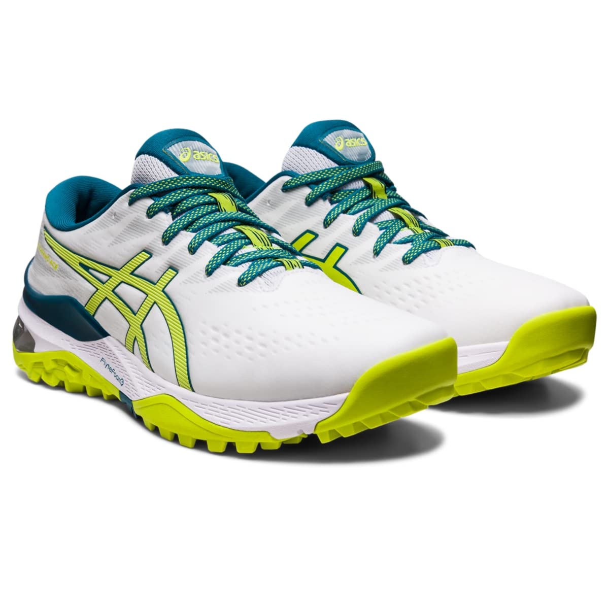 ASICS Men's Gel-Kayano ACE Golf Shoes, 11.5, White/NEON Lime