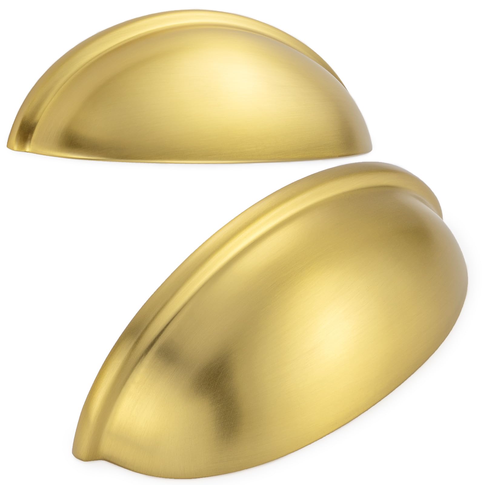 3 Inch Brushed Gold Drawer Pulls Cabinet Cup Pulls 10 Pack 1886