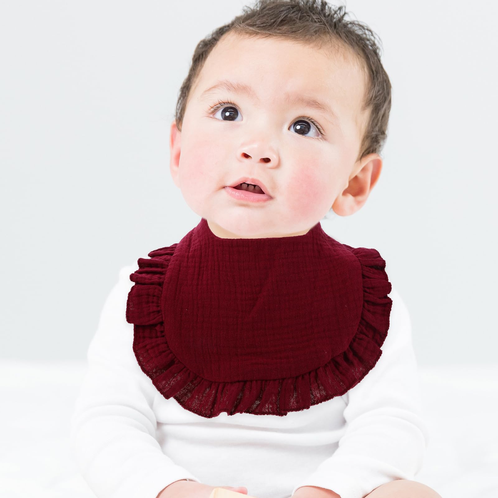 8 piezas Baberos para Bebés Algodón Alta Absorción para Dentición y Babear Niñas