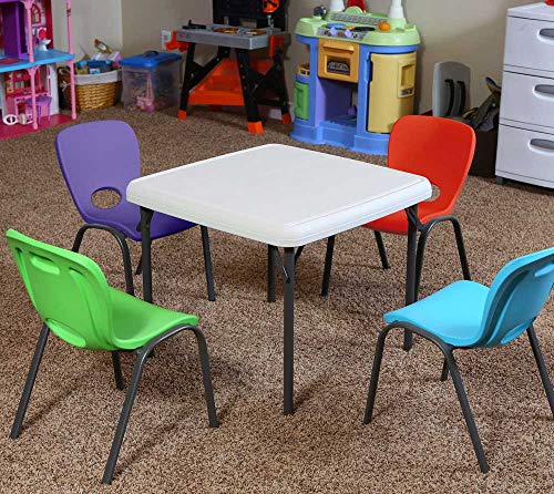 Image of LIFETIME 80472 Kids Stacking Chair (4 Pack), Glacier Blue