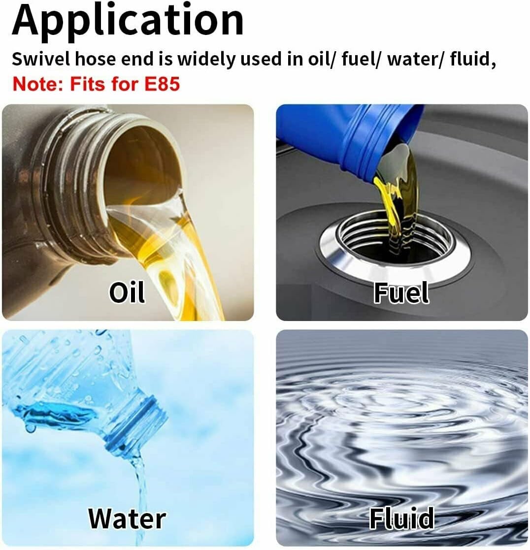 8AN 20Feet Stainless Steel Nylon Braided Fuel Line Hose Oil Gas Hose Oil Line Hose Silver