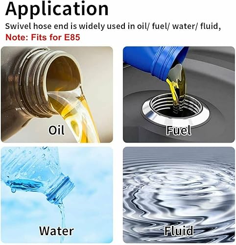 Miniatura 7 de Manguera de línea de combustible trenzada de nailon de acero inoxidable 10AN de 8 pies, manguera de aceite y gas, manguera de línea de aceite, color