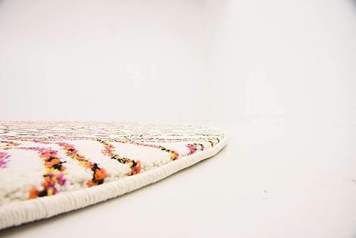 Miniatura 9 de Unique Loom colección Lyon - Alfombra abstracta y moderna, Polipropileno, Marfilrojo