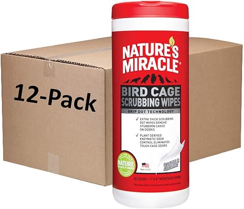 Nature's Miracle Toallitas para fregar jaula de pájaros