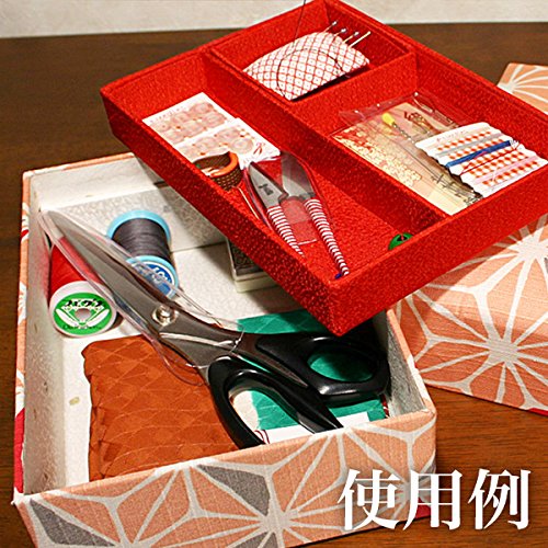 Amazon.co.jp: 裁縫箱 ソーイングボックス ちりめん 花柄 赤