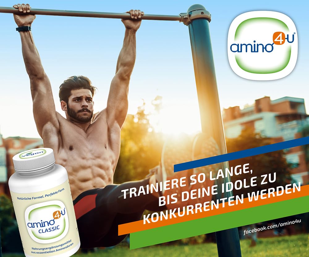 300g Dose - Aminosäuren Komplex mit 8 essentiellen Aminos (EAA & BCAA) - Vegan, ohne Zusätze und aus Deutschland - 300 Tabletten