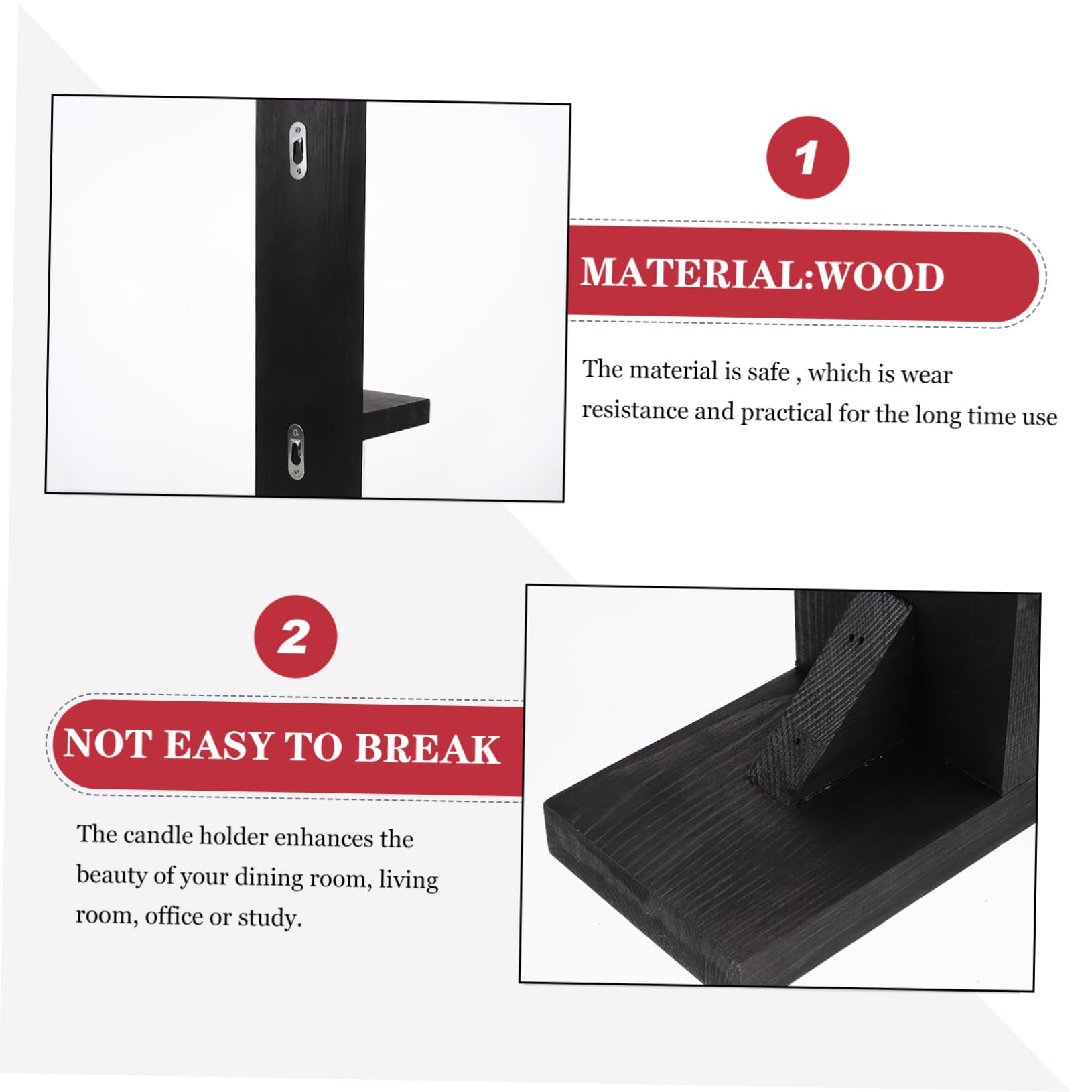 Happyyami 2Pcs Gothic Wall Mounted Candle Holders Decorative Sconces for Home Rustic Candle Holders for Living Bedroom Kitchen and Bathroom