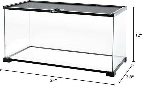 Vista 19 de REPTIZOO - Tanque pequeño de vidrio de 8 galones, terrario de apertura superior, 12 x 12 x 12 pulgadas, leopardo, tarántula, lagarto, cangrejo