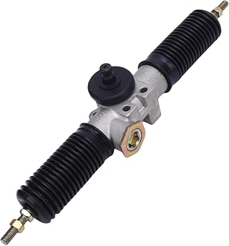 Steering Gear Rack Pinion Assembly Steering Rack and Pinion Steering System 30T 420mm High Hardness Metal Alloy with Dust Rubber Bushings for Go Kart ATV UTV Quad