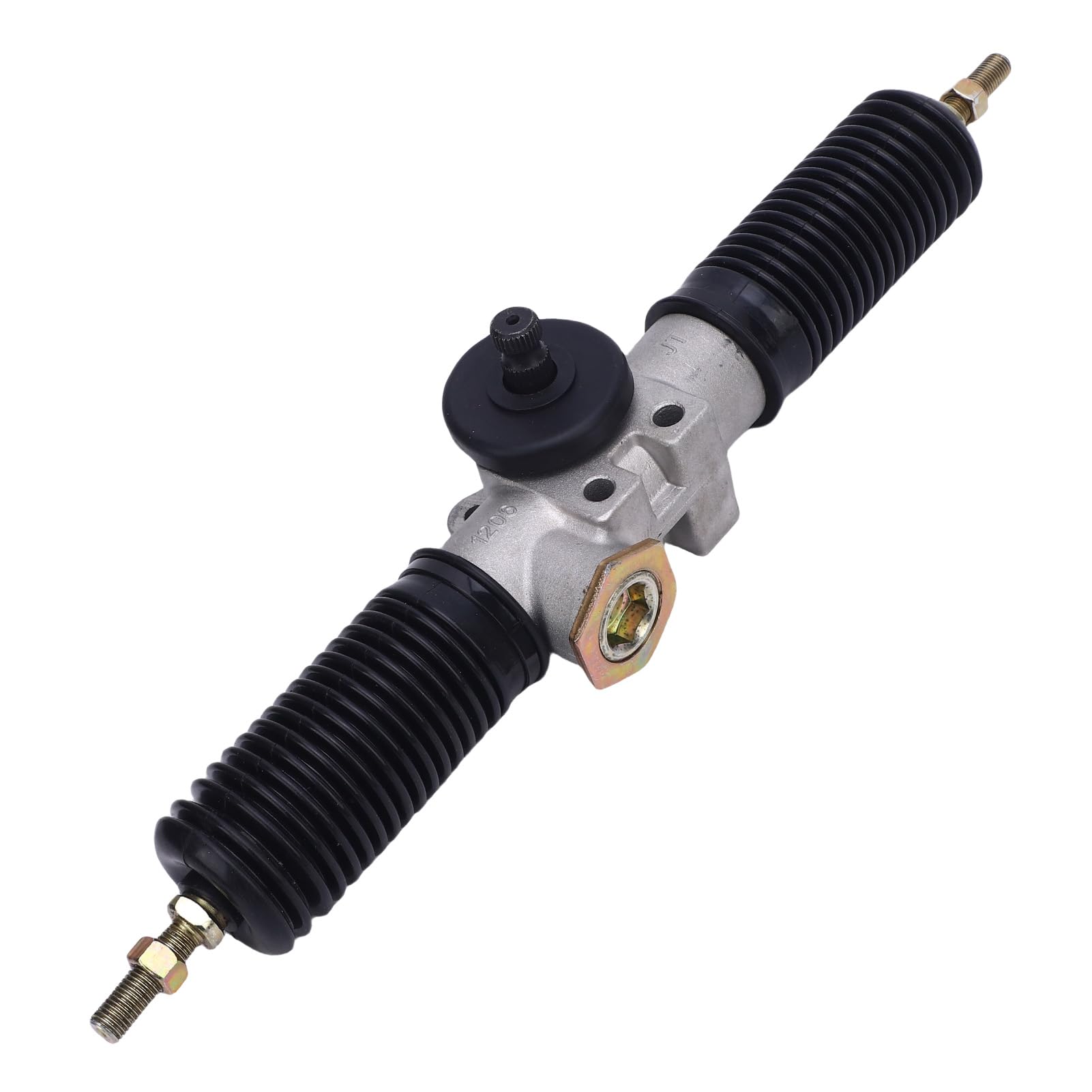 Lenkgetriebe Zahnstange Ritzel Montage Lenkgetriebe und Ritzel Lenksystem 30T 420mm Hochhärte Metall Legierung mit Staubs Chutz Gummi Buchsen für Go Kart ATV UTV Quad