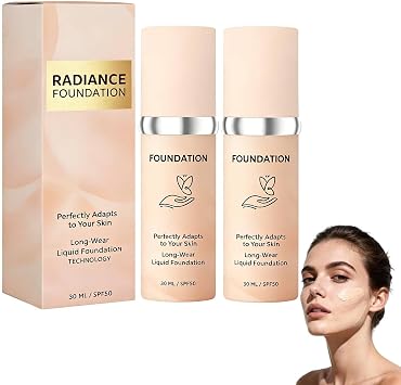 Luxe Foundation Colour Changing Spf 50, Luxe Foundation For Mature Skin, Medium Coverage, Hydrating Medium Full Coverage Concealer, Long Wear&Waterproof Light Spectrum Foundations for Women 2Pc