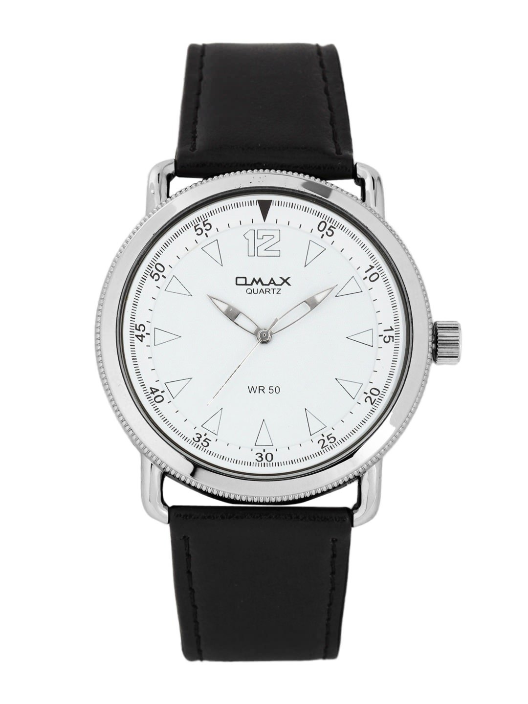 OMAX Analog Round Case White Dial with Black Leather Strap Watch for Men - TS118 (B009VL92WG) Amazon Price History, Amazon Price Tracker