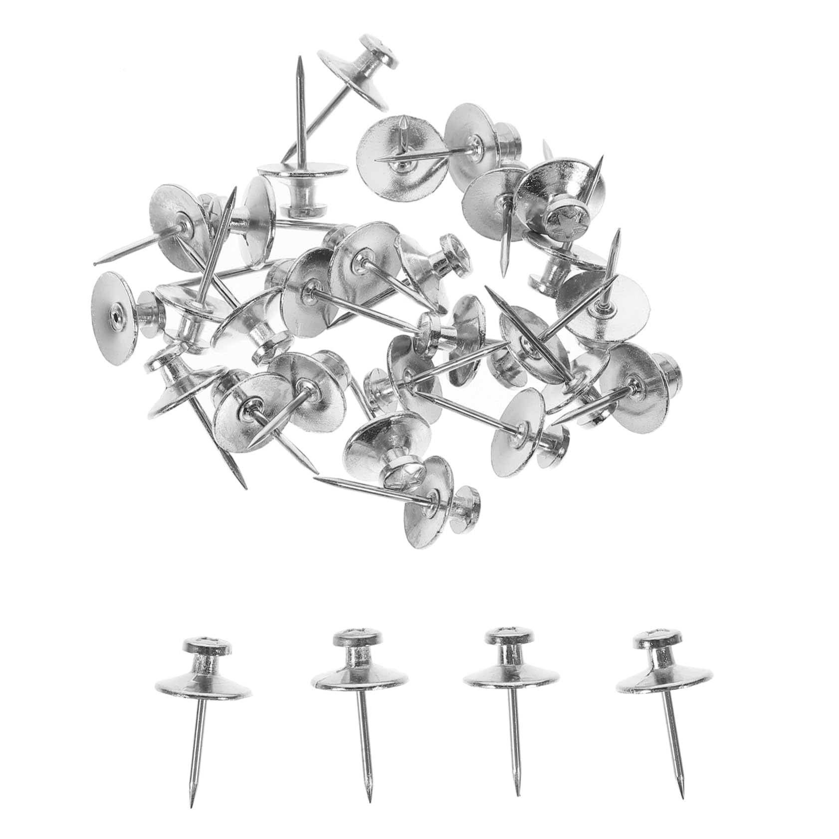 Gadpiparty 5 Sätze Reißzwecke Aus Metall Pinnwand Für Die Wand Stecknadeln Für Die Karte Büroartikel Büromaterial Austauschbare Stecknadeln Kleine Stecknadel Zinklegierung Silver 30 Stück * 5