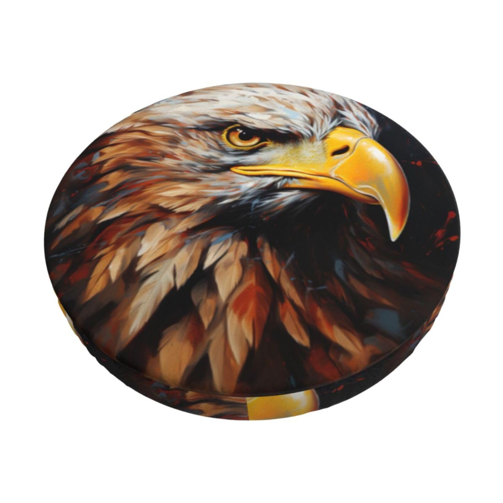 GUCHENP Eagle Print Round Bar Chair Cushion Cover,Washable Chair Protector For Indoor Home Furniture Decor