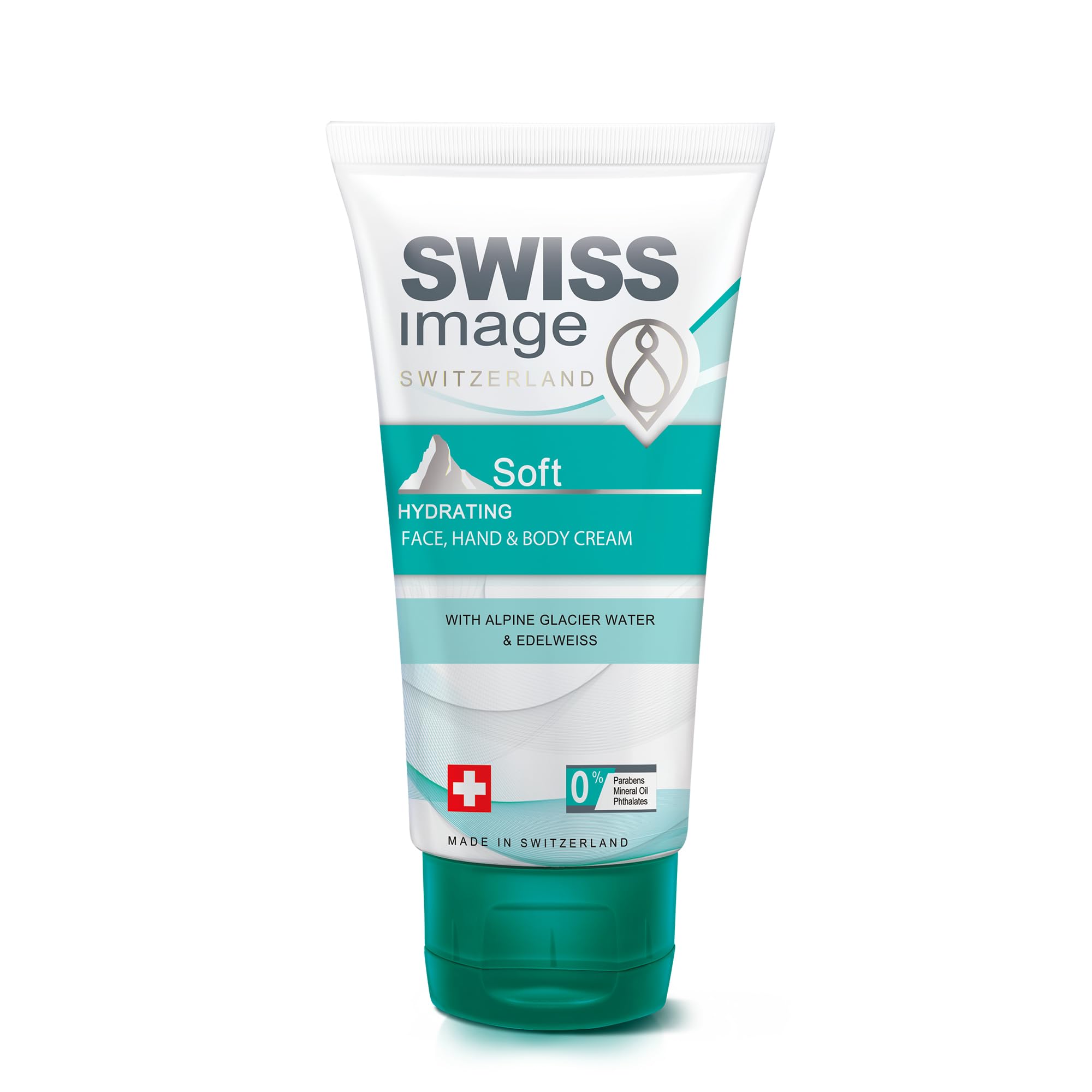 SWISSIMAGE Body Care - Soft Hydrating Face, Hand & Body Cream - Natural and Effective Ingredients - No Parabens, Mineral Oil, nor Phthalates - 75ml