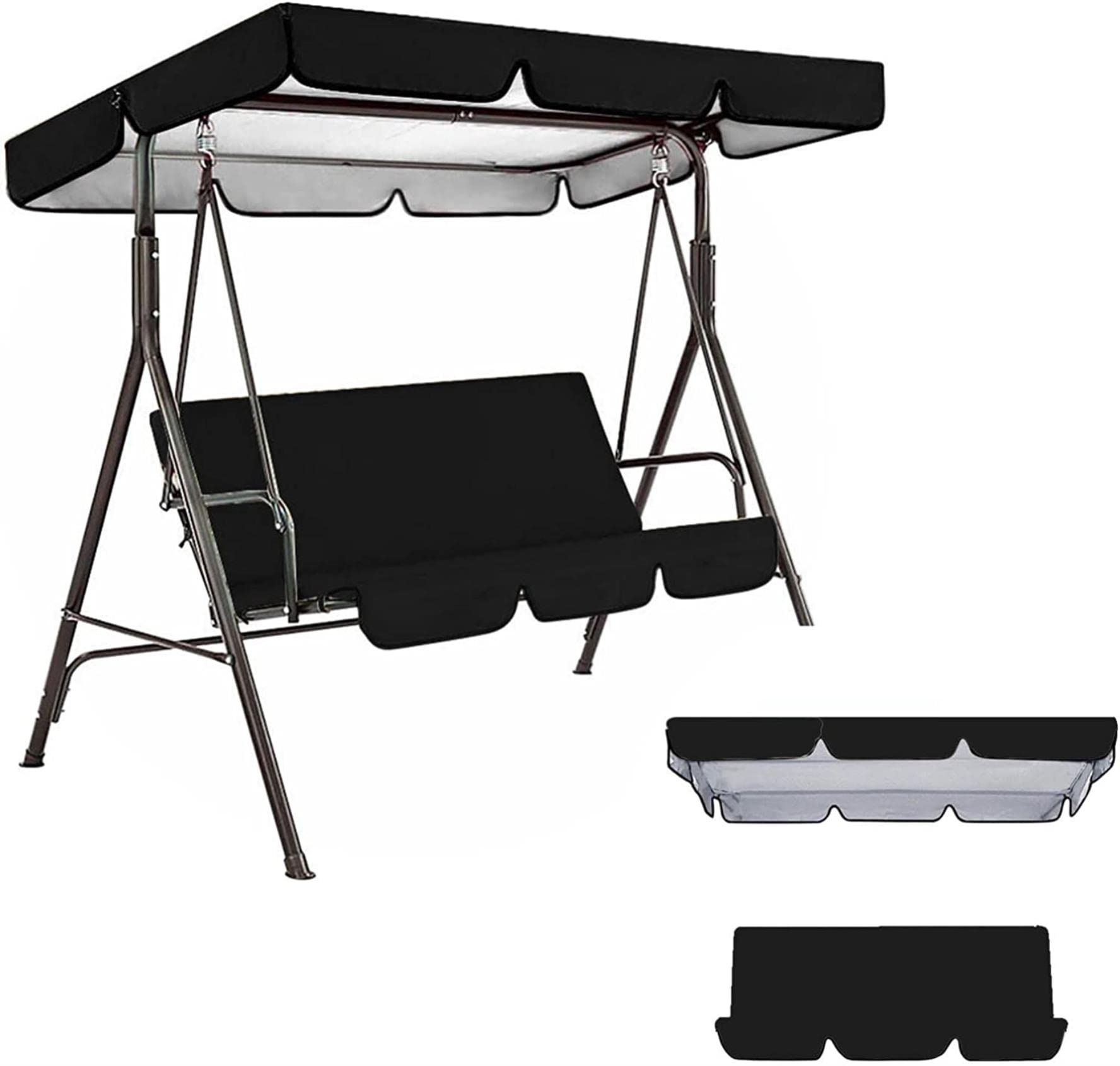Toit de rechange pour balancelle de jardin CNPRAZ avec couverture de siège imperméable