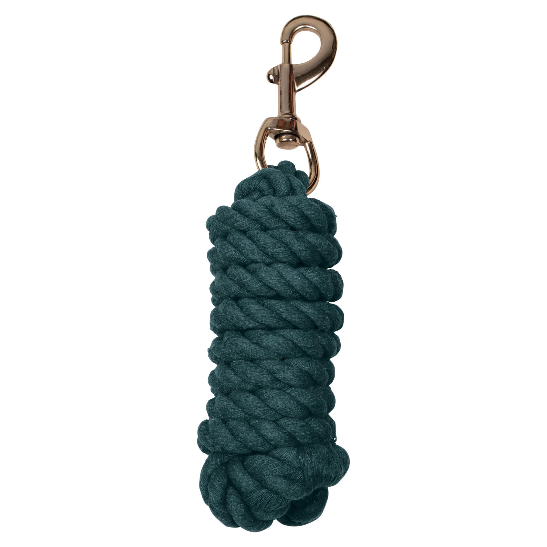 Dura-Tech 8' Cotton Lead Rope | Heavy Braided Design | 5/8" Diameter | Soft, Durable & Comfortable Grip | Brass-Plated Snap | Ideal for Barn, Farm & Shows