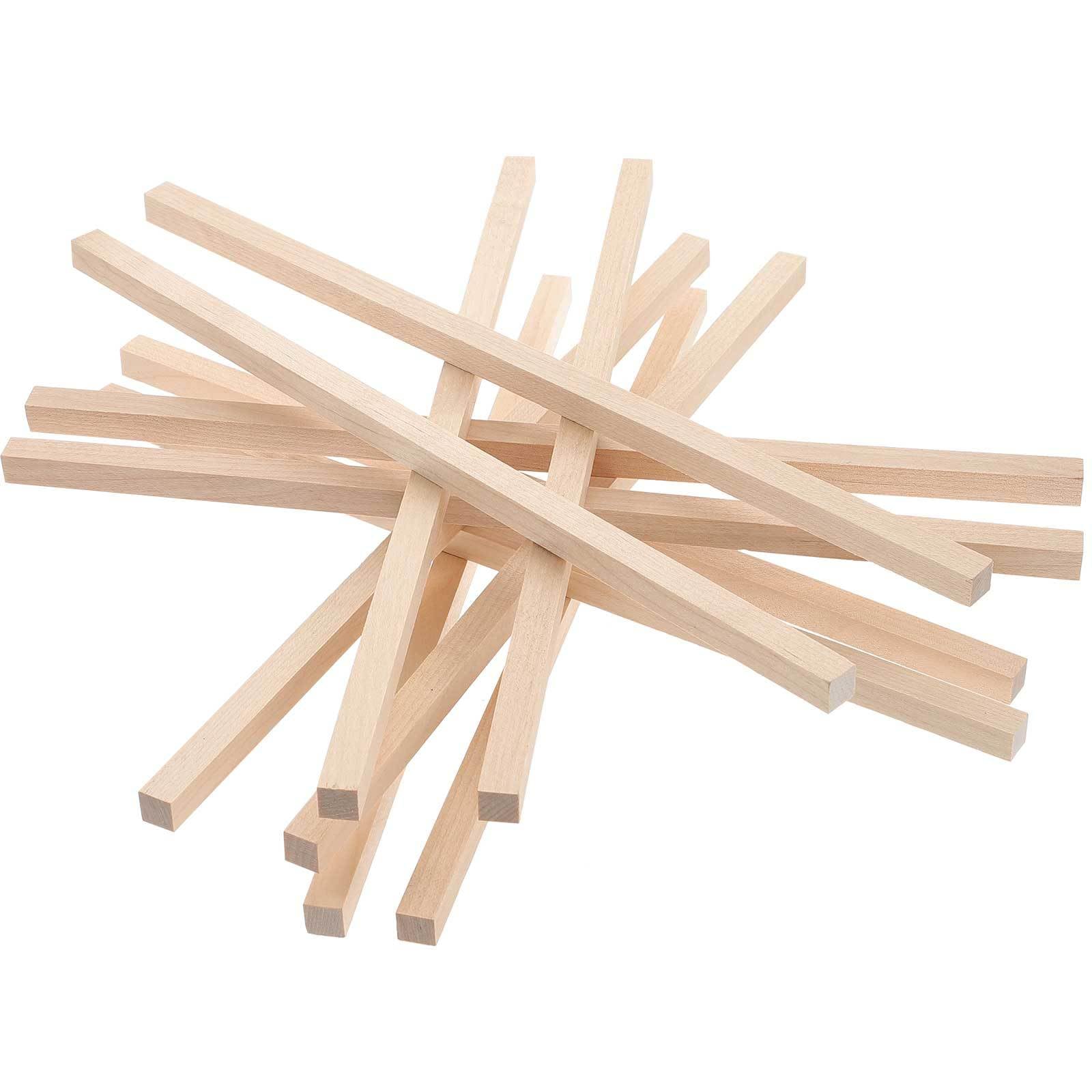 Palitos de Manualidades de Madera para Adultos 30 Piezas Cuadrados
