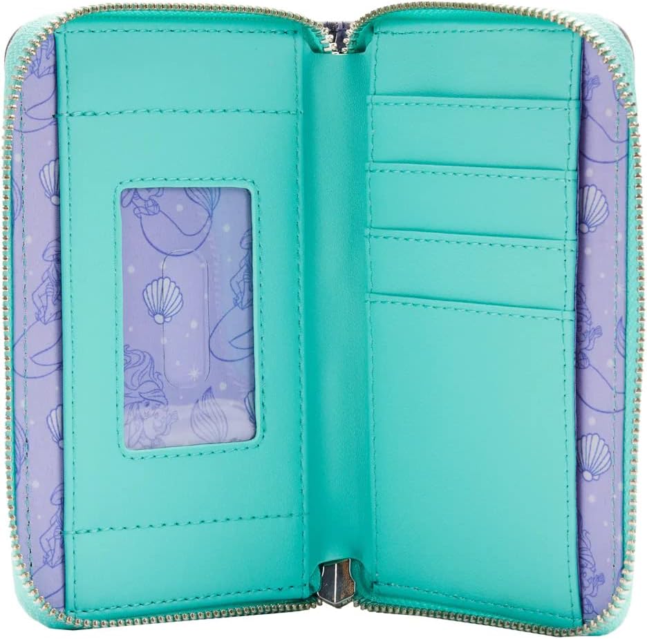 Loungefly Disney The Little Mermaid Princess Scenes Series Zip Around Wallet - Image 4