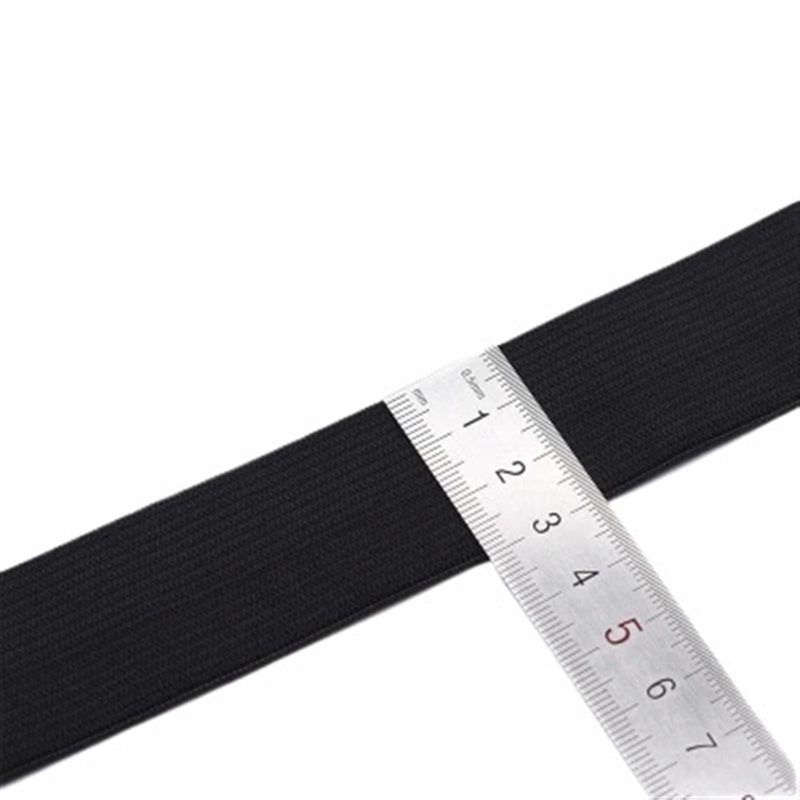 SHENJMAI Sewing Elastic Bands 5Meters Sewing Elastic Band Heavy Stretch High Elasticity Knit Elastic Band for Sewing Waistband Elastic White Black 10-60MM(30mm Black 5Meter)