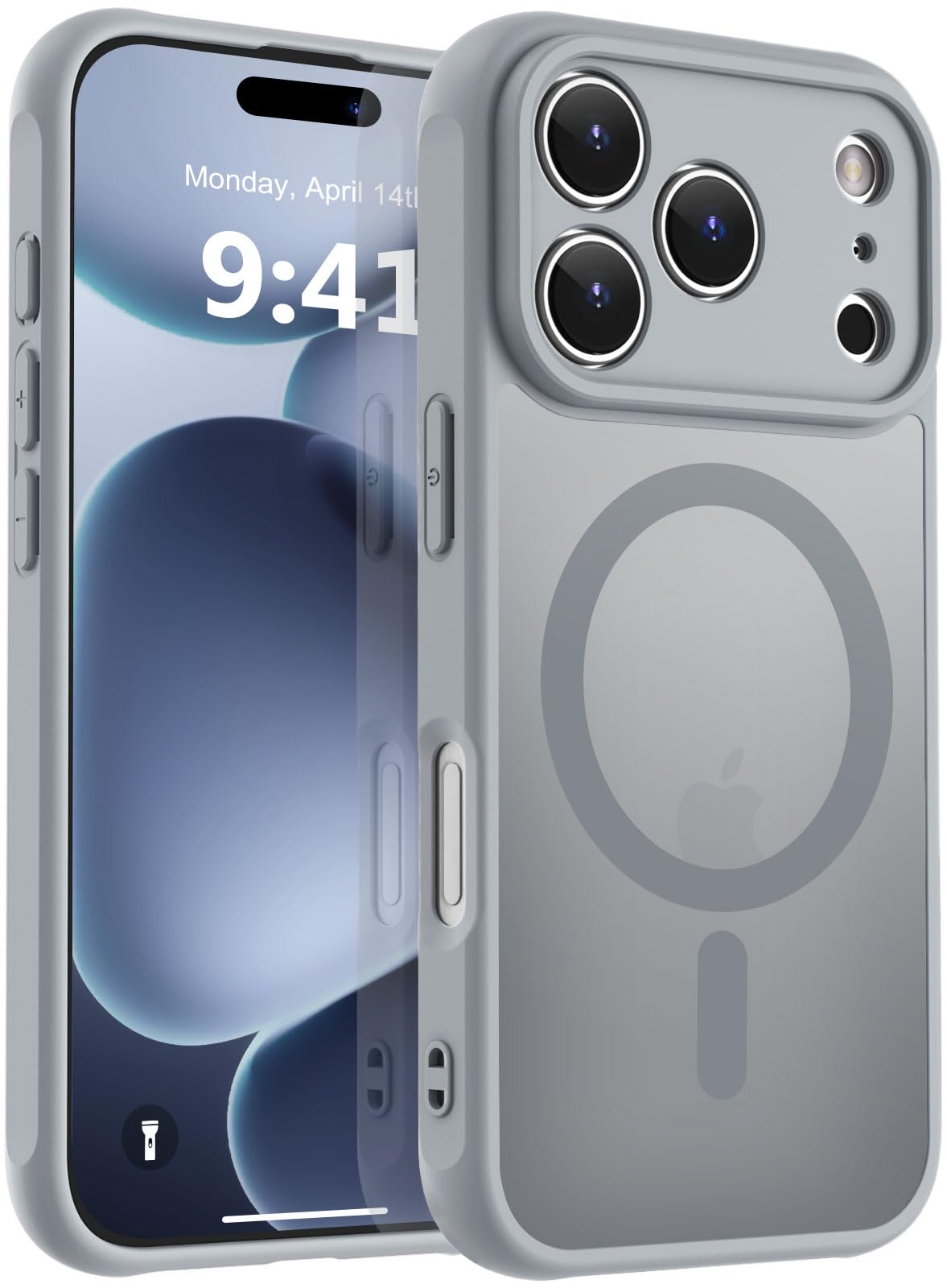 MOCCA Magnetic Shockproof for iPhone 17 Pro Max Case,Titanium Gray