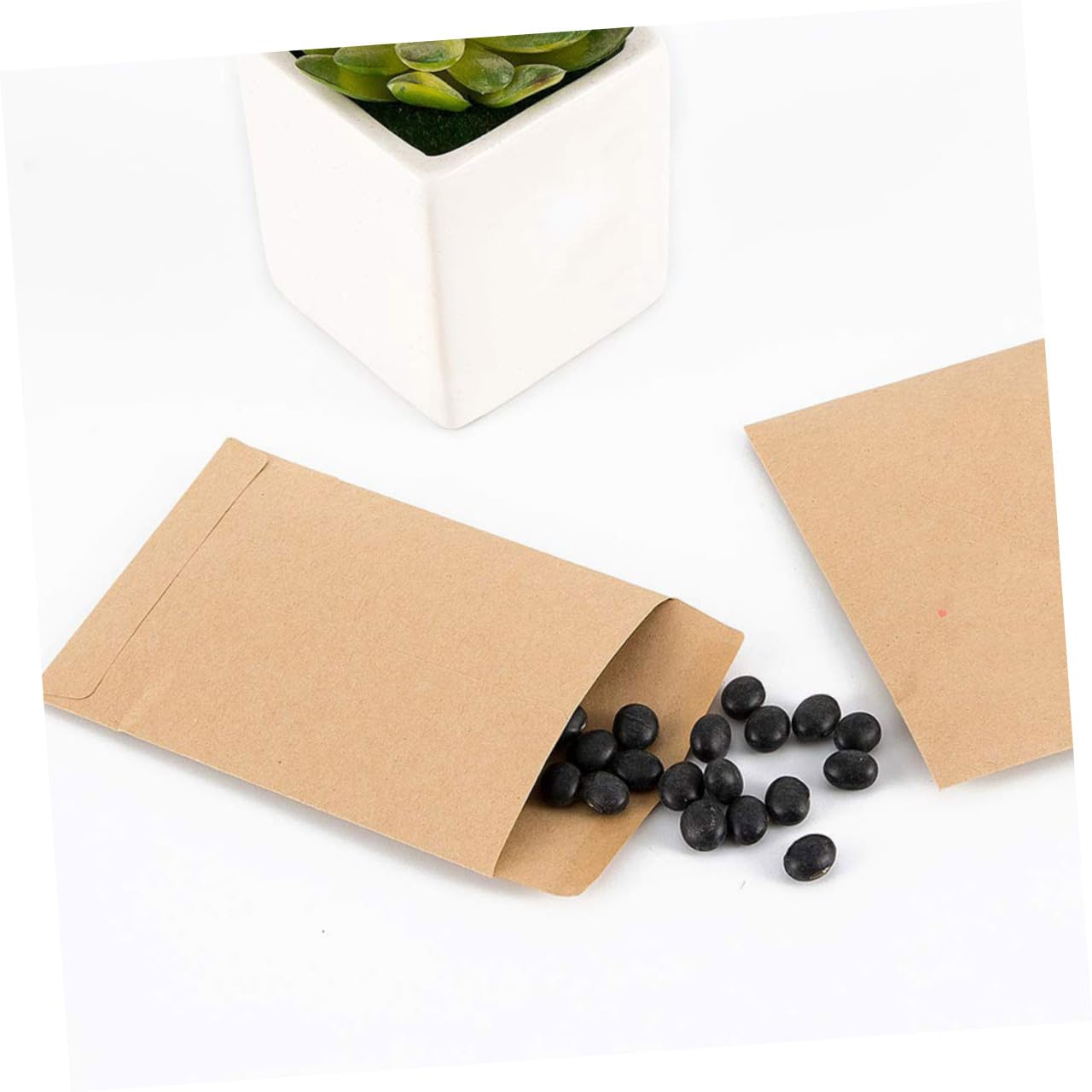200piezas Sobres De Papel Kraft Sobres Clásicos Para Mensajes y Correspondencia Empresarial Para Documentos y Almacenamiento De Recibos
