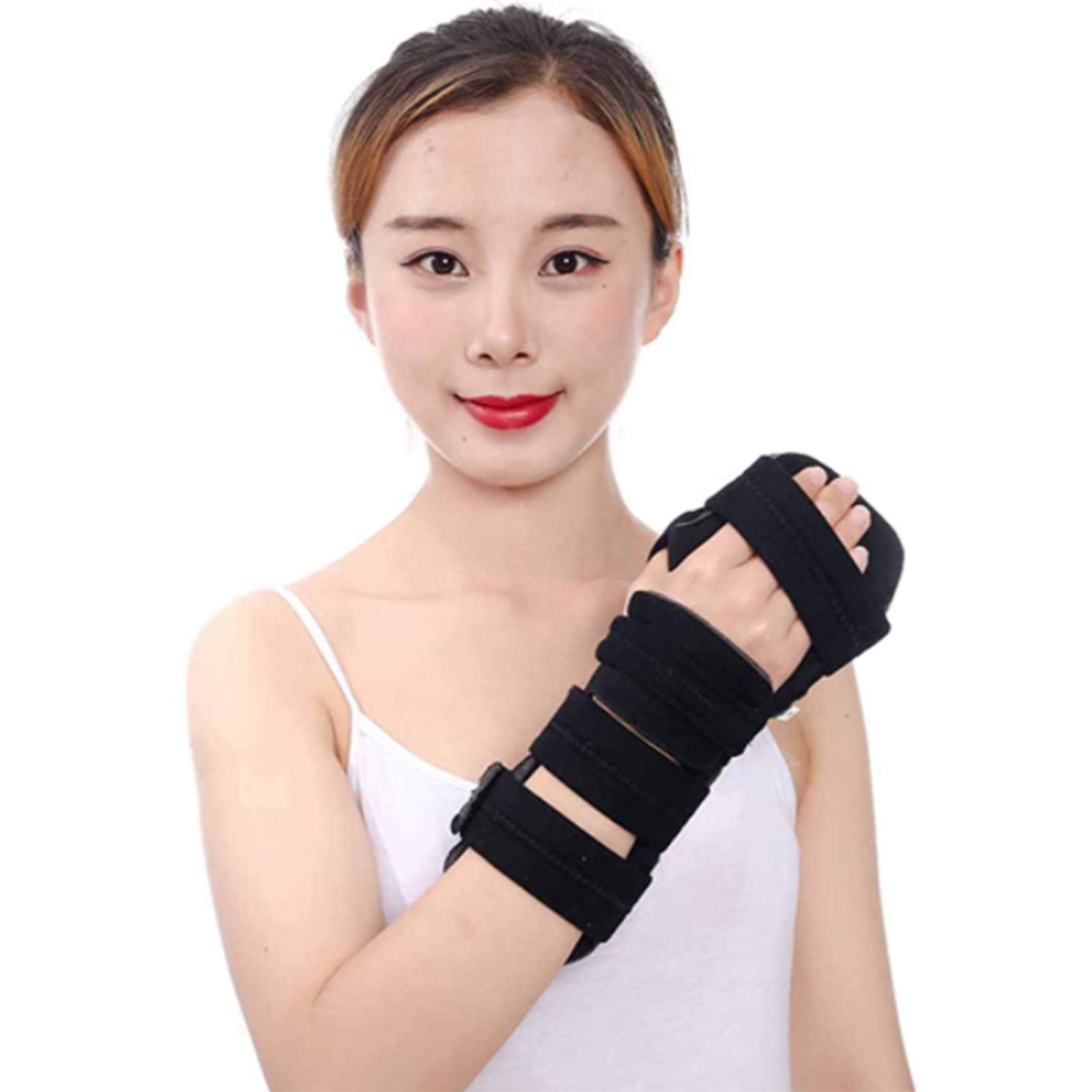 Férula De Mano En Reposo Muñequera Soporte para Dedos Banda De Fijación para Fracturas De Mano Adecuado para Fracturas De Mano Esguinces De Muñeca,Left,L