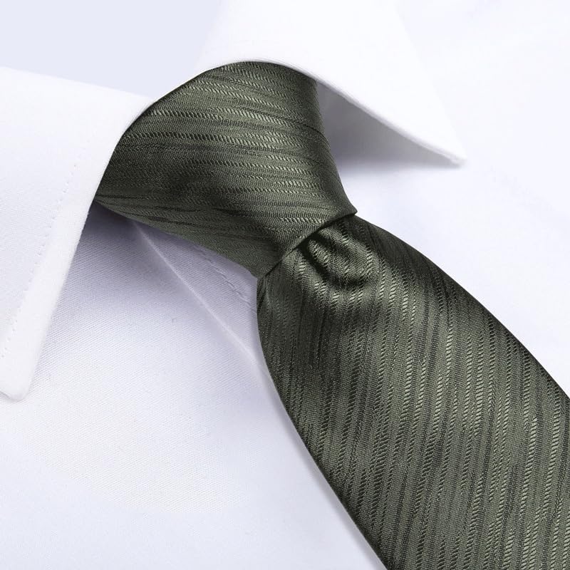 Set de corbata de seda para hombre NSUQOA miniatura 3