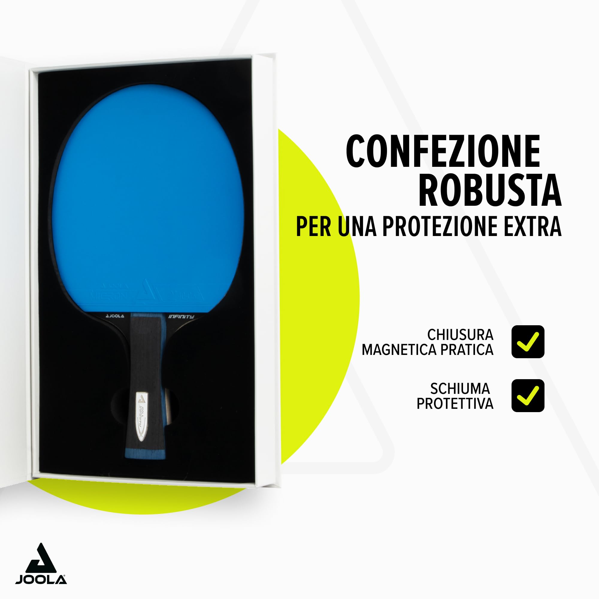 JOOLA White Infinity – Racchetta da Ping Pong Professionale con Confezione Magnetica - 5