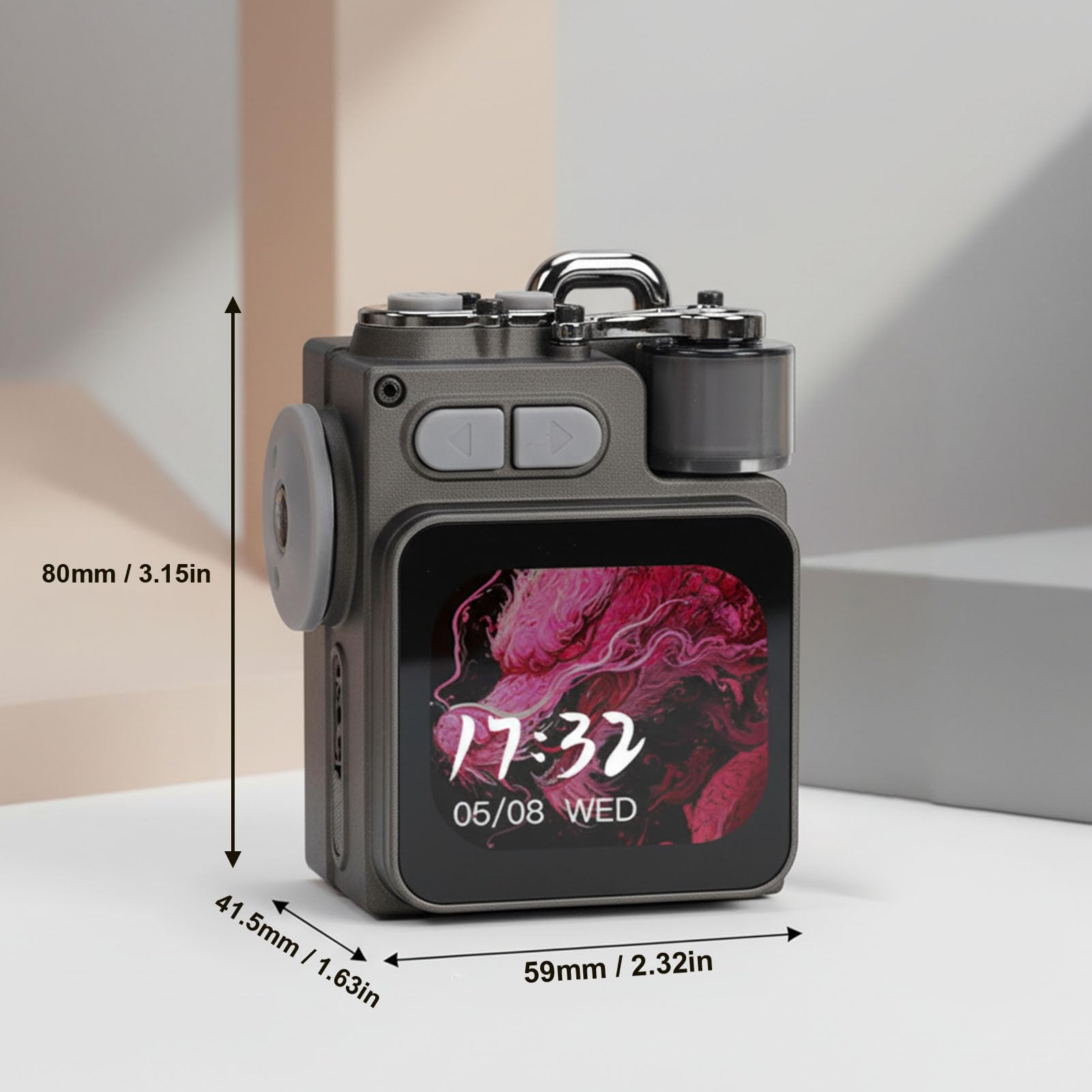 Fockety Altoparlante Bluetooth Portatile con Touch Screen LED | Mini Altoparlante Bluetooth, Altoparlante Portatile con Touchscreen, Altoparlante da Viaggio Esterno per Doccia Domestica