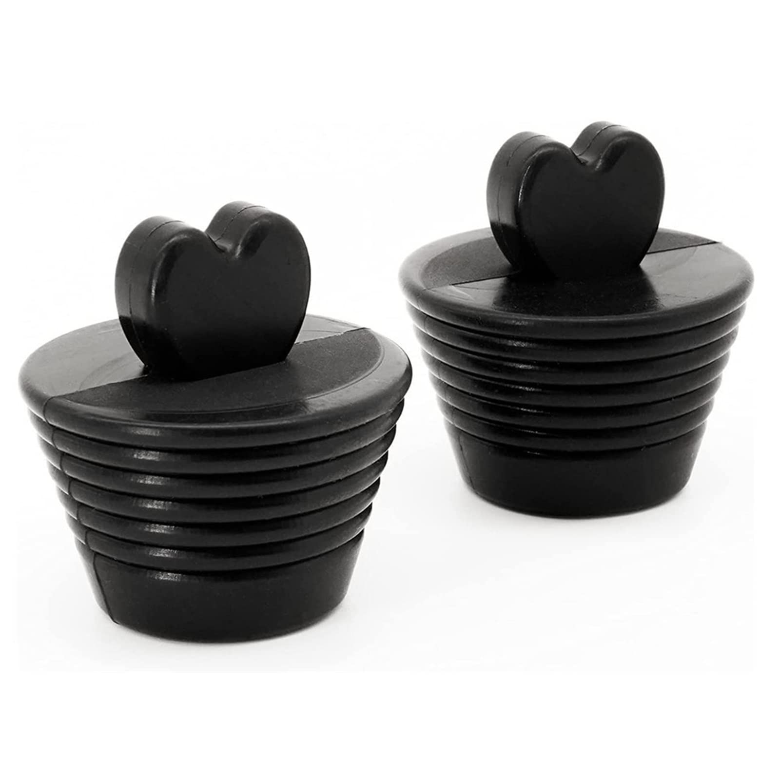 JINGYAN Sink Drain Stopper Bathtub Stopper Universal Tub Silicone Drain Plug for Kitchen Sink Drains(Balck)