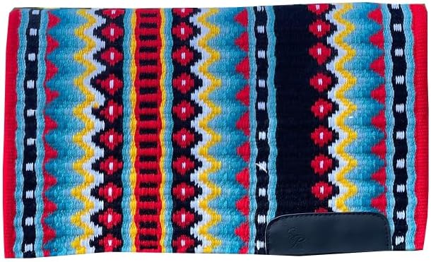 HUMAYL Saddlery Saddle Pad/Blanket for Horses Western Show Horse Saddle Blanket New Zealand Design Handmade Wool Saddle Blanket Top Wool Saddle Pad Regular Size : 34" L x 36" W x 1" inches PAD0291