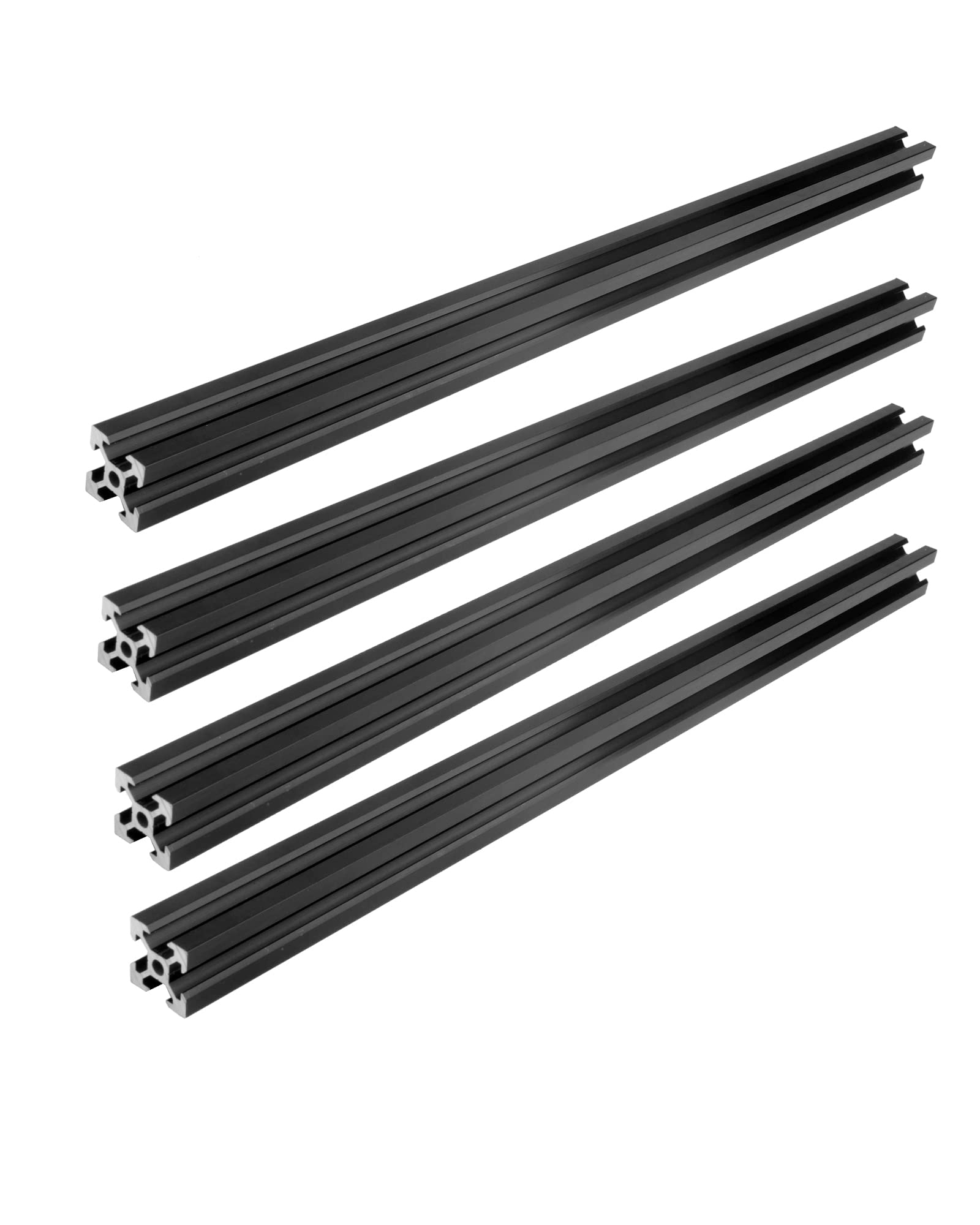 Perfil de aluminio extrusión carril lineal 2020 V negro estándar europeo 700 mm para impresoras 3D CNC