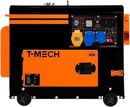مولد ديزل صامت مرحلة واحدة ATS 230V 6kVA 6500W 13HP 115V / 230V بدء كهربائي مغلق إطار طاقة الطوارئ 4 عجلات محمولة مسحوق أسود مطلي بالصلب 20L سعة الوقود مجموعة أدوات & قمع