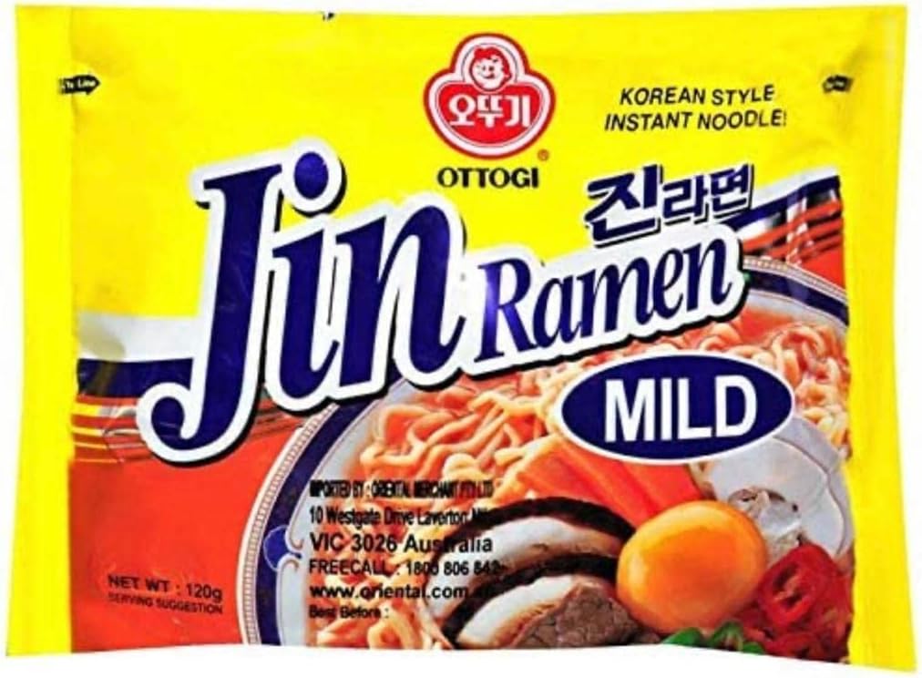 SPICEHUB Ottogi Jin Ramyon (Mild) 120g (Pack of 20)