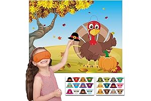 Thanksgiving Party Favors Pin a Hat on Turkey