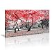 Wall Art Modern Canvas Painting Wall Art The Picture for Home Decoration Black White and Red Tree Landscape Print On Canvas Giclee Artwork for Wall Decor