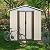Ball & Cast 5x3 FT Outdoor Storage Shed, Metal Sheds with Punched Vents and Sliding Door, Waterproof Garden Tool Shed with Aluminum Frames and Sloped Roof for Backyard Patio,Cream White