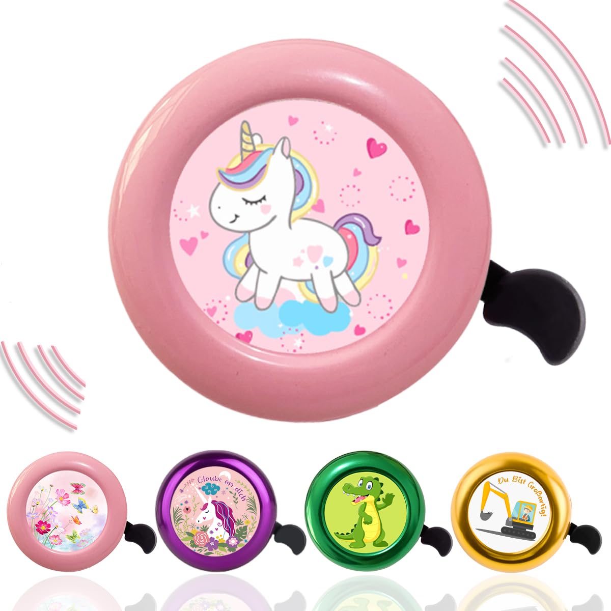 Mignon Petit Sonnette De Vélo En Alliage D'aluminium Vtt Alarme D'avertissement De Sécurité Vélo Guidon Cloche Anneau Klaxon De Vélo Accessoire De Cyclisme