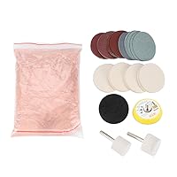 Vista 1 de Kit de pulido de vidrio, juego de eliminación de arañazos, 34 unidades de discos abrasivos de dióxido cerico para parabrisas y vidrio