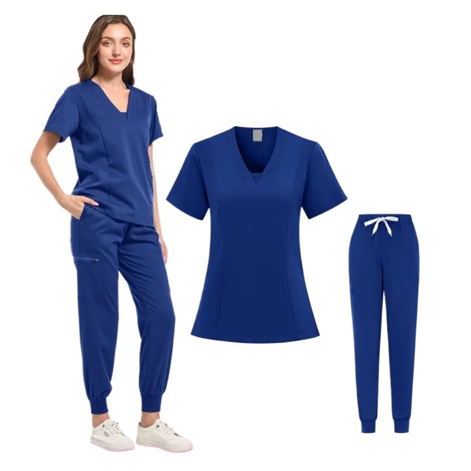 Divisa Da Infermiera Multicolor Scrub Uniforme Manica Corta Magliette E Camicette + Pantaloni Uniforme Infermieristica Donne Pet Shop Medico Scru Chirurgia Abbigliamento Da Lavoro Scrub Set Per Cosmet