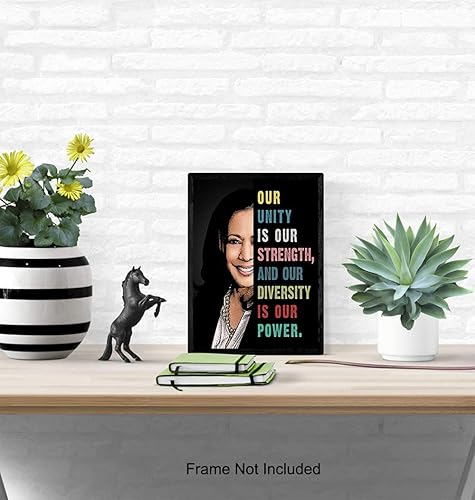 Miniatura 5 de Kamala Harris Madam Vice President - Arte de pared con citas inspiradoras para mujeres afroamericanas, niñas, regalos políticos, decoración