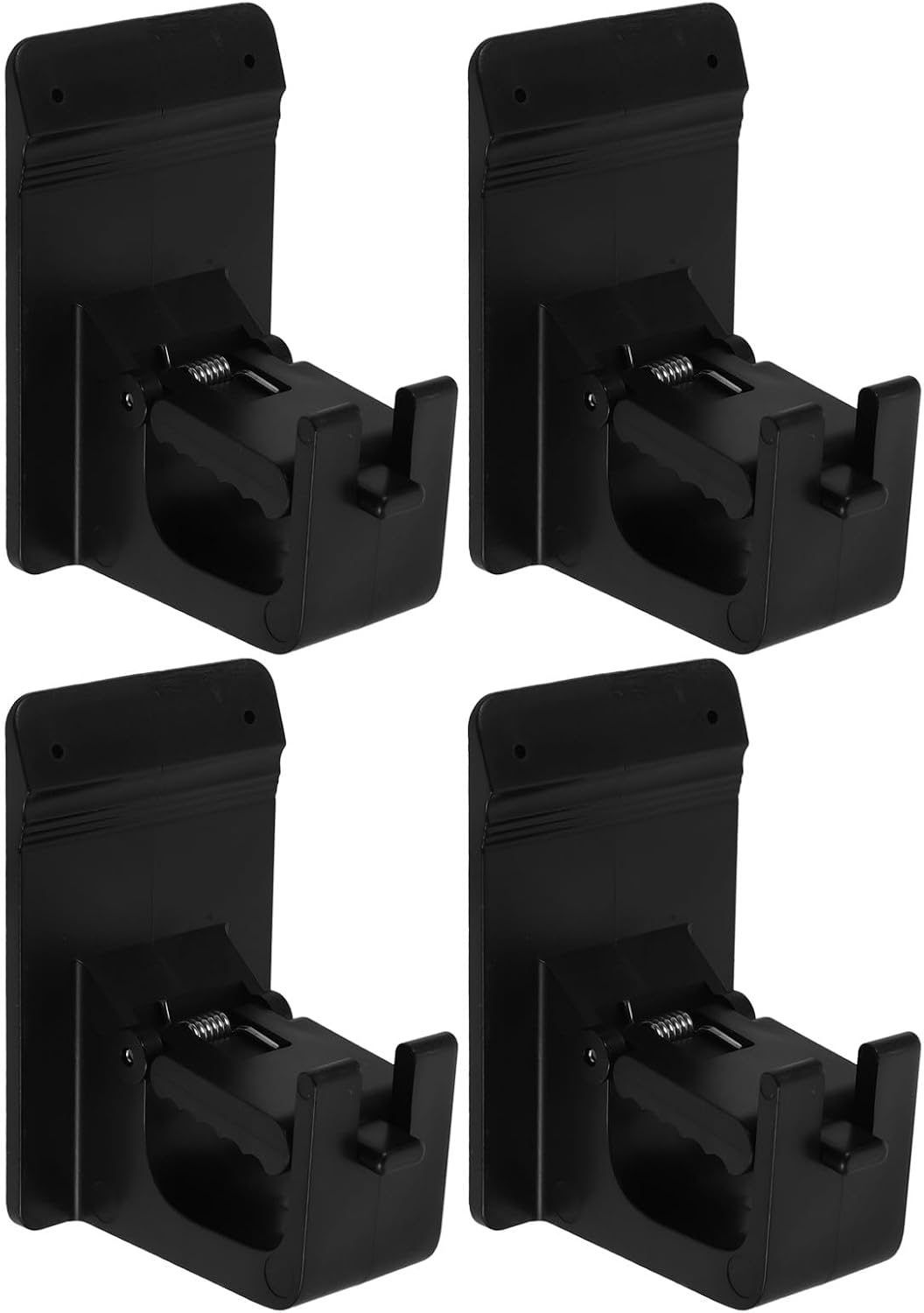 INOOMP 2 Pairs Bathroom Shower Rod Brackets, Diameters from 5/8" to 1.5" | Curtain Rod Support Hanger, Wall Mount Curtain Rod Holder for Window Frame, Secure Hook Bracket